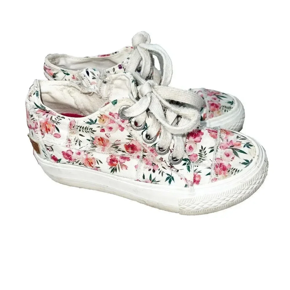 Blowfish Malibu Kids Girls Multicolor Sneaker 13 Lace Up Floral Athletic Shoes